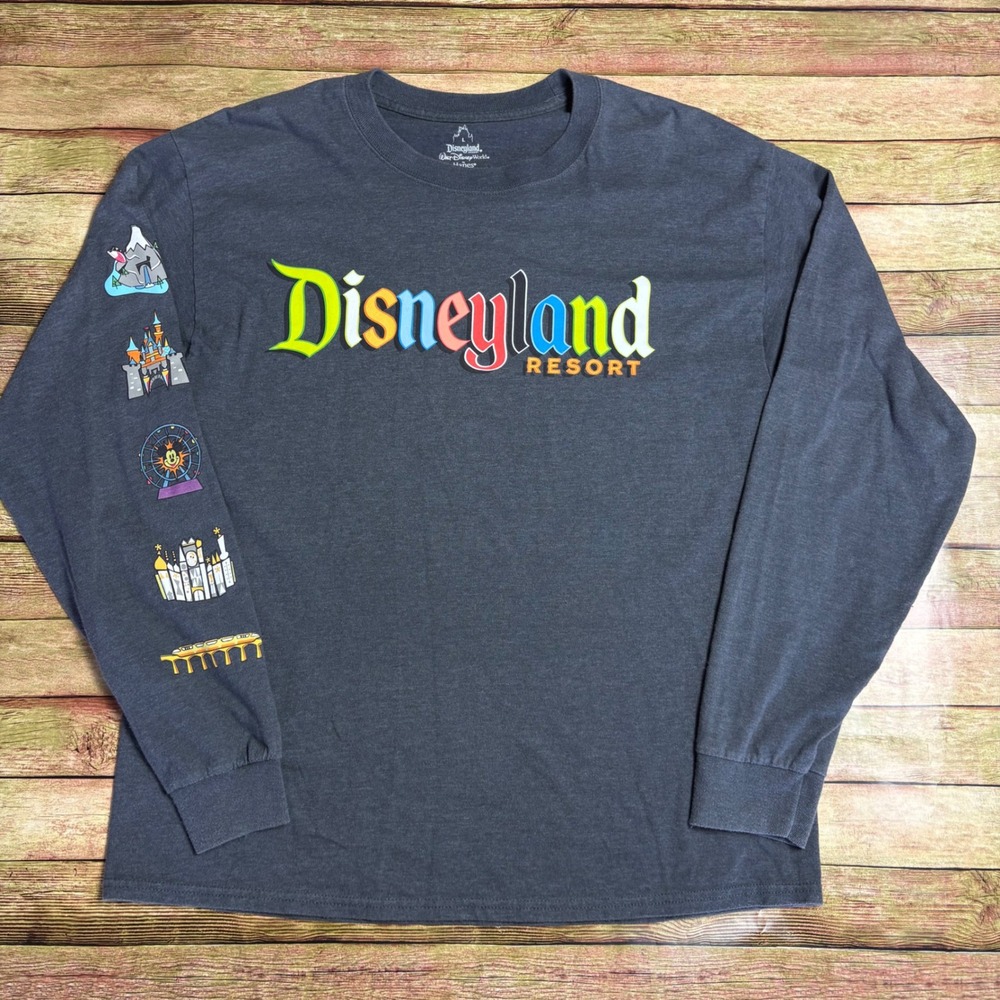 disneycore kidcore Disneyland Resort Grey Long Sleeve Shirt L streetwear indie